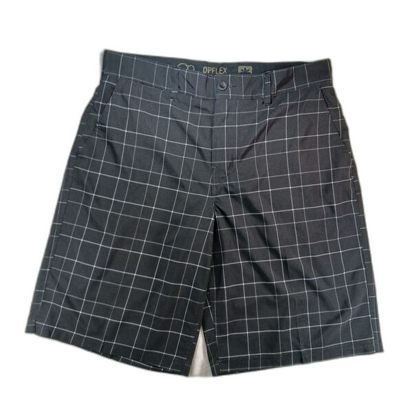 Other - Opflex 4- Way Stretch Athletic/Golf Shorts. Men's 32 Waist. Black/Gray Striped